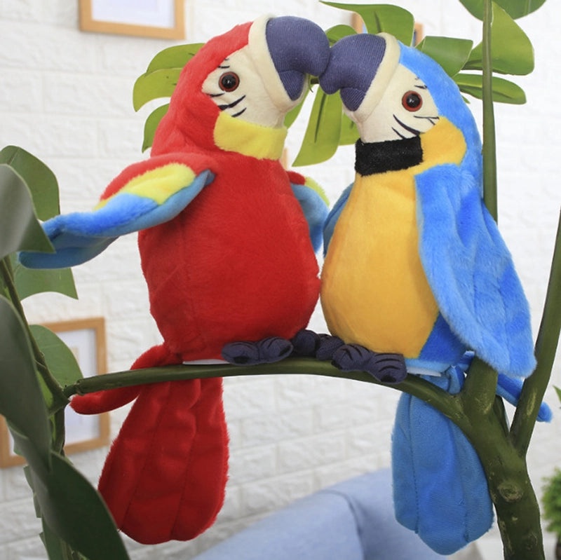 Interactive Electric Plush Parrot Toy with Recording and Talking Function | Toys & Games