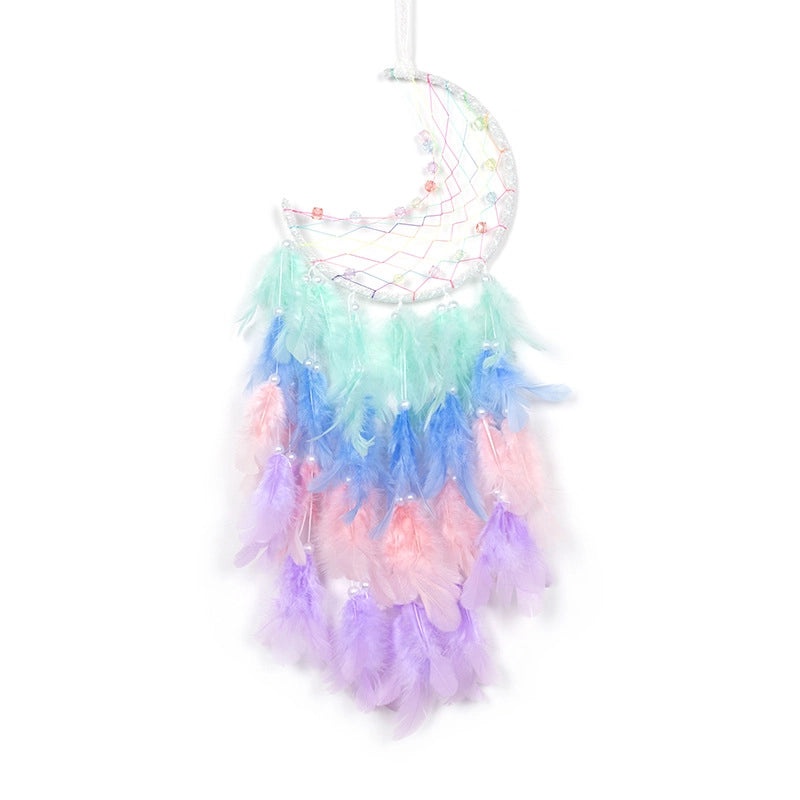 New Moon Dreamcatcher Bell Pendant Handmade Wind Chime for Home Door and Car Decoration|Home Decor & Accessories