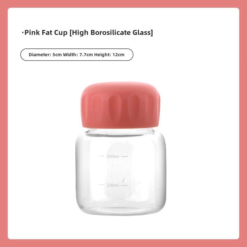 Mini Chubby Glass Cup Phone Holder Portable Milk Water Cup High Color Value | Phone Accessories