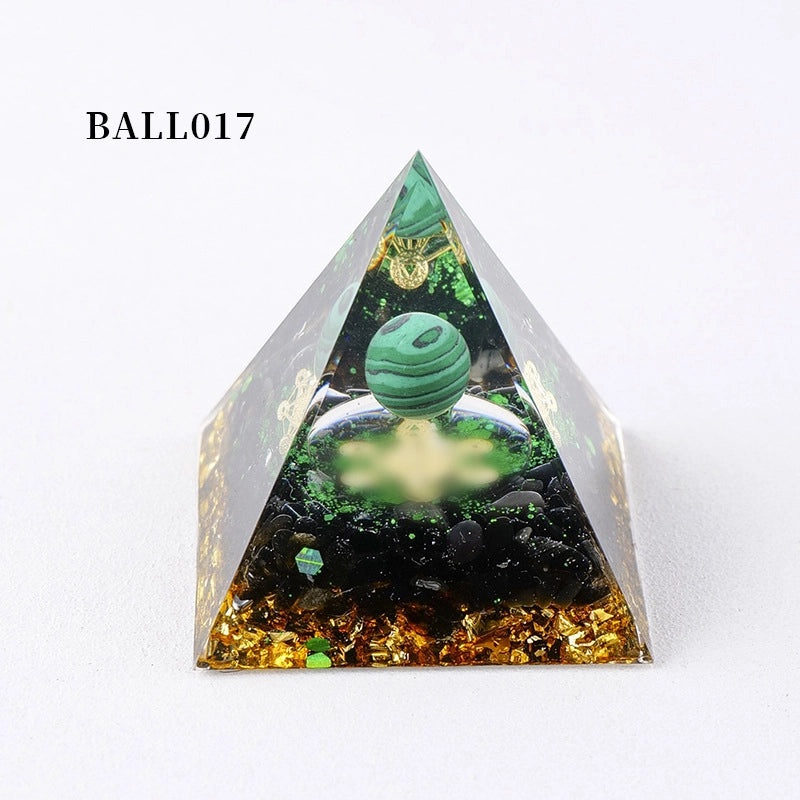 Minimalist Natural Crystal Pyramid Ornament Small Conical Decorative Crystal Piece|Home Decor Accessories