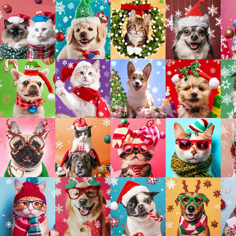 Christmas Geometric Paper Puzzle Toys for Toddlers Ages 3-6 | Kids Educational Toys