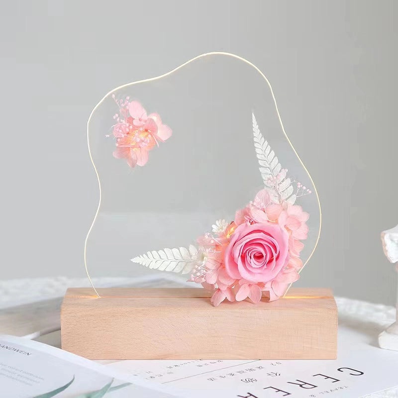 Hand-painted Tulip DIY Glass Night Light with Water Ripple Effect|Creative Kids' Gifts & Handmade Decor