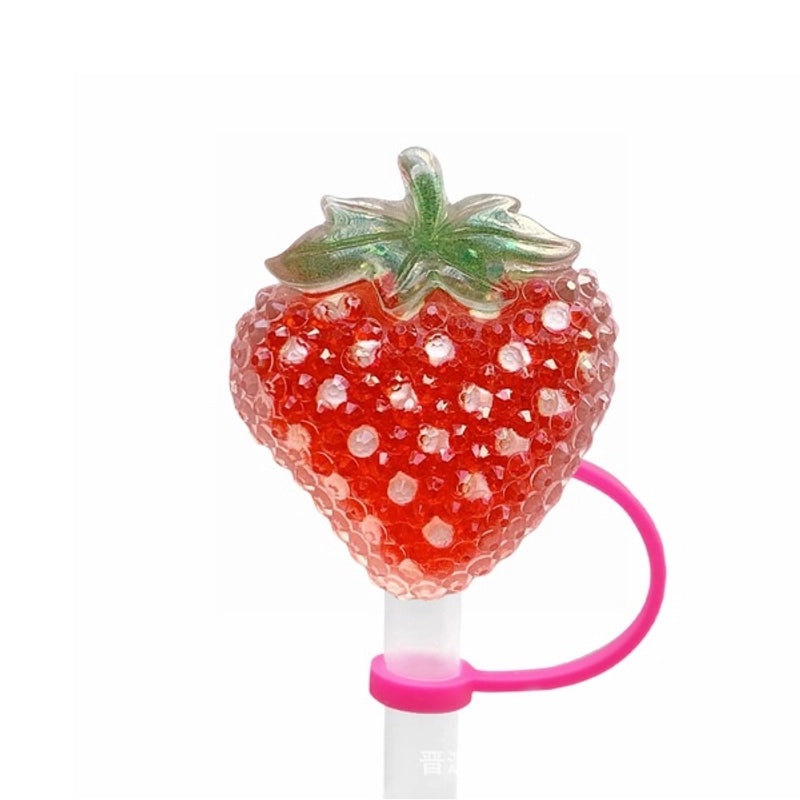 Pastoral Star Fruit Resin Straw Cap, Cute Casual Decorative Silica Gel Cover | Drinkware Accessories