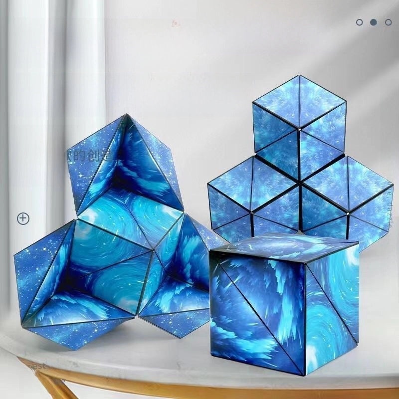 3D Geometric Magnetic Magic Cube Puzzle Toy for Decompression and Creativity|益智玩具