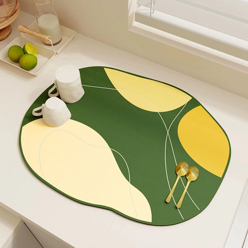 Soft Diatom Mud Kitchen Drying Mat Quick Absorbent Heat Insulation Anti-scald Oil-free Dining Table Coaster|Kitchen Accessories