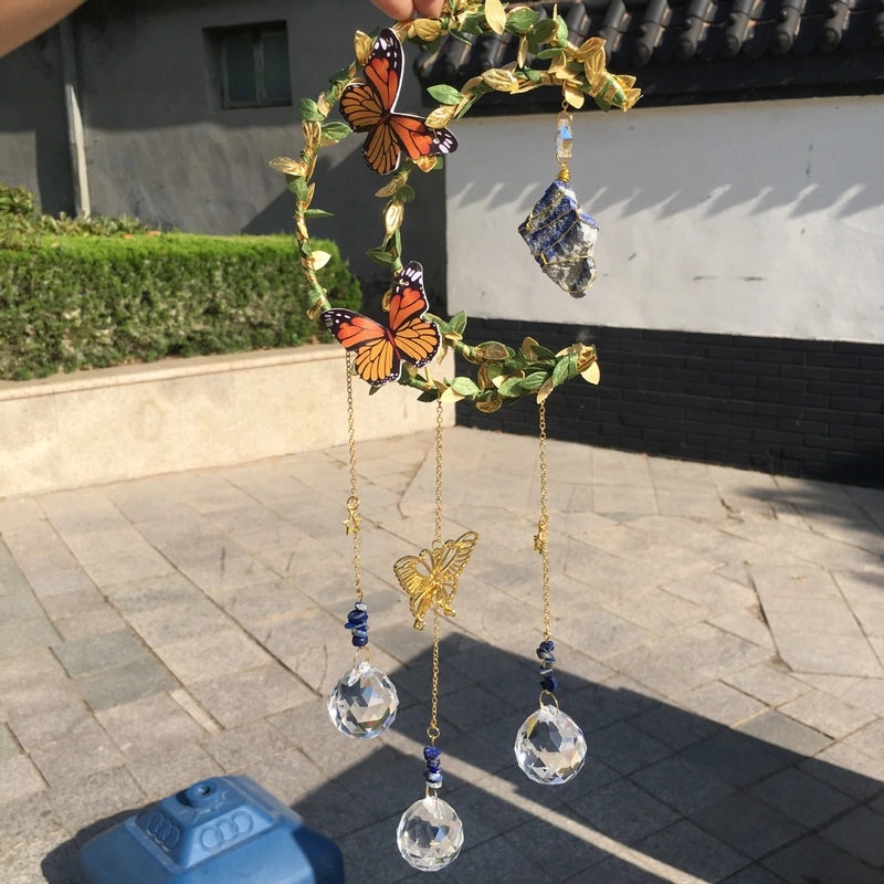 Moonlit Pastoral Crystal Wind Chime | Outdoor Decor