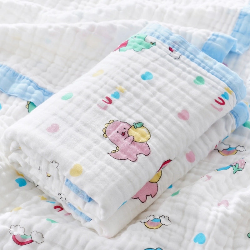 Soft Baby Bath Towel | Newborn Six-layer Gauze Cotton Absorbent Bath Quilt | Baby Care Essentials|婴儿用品