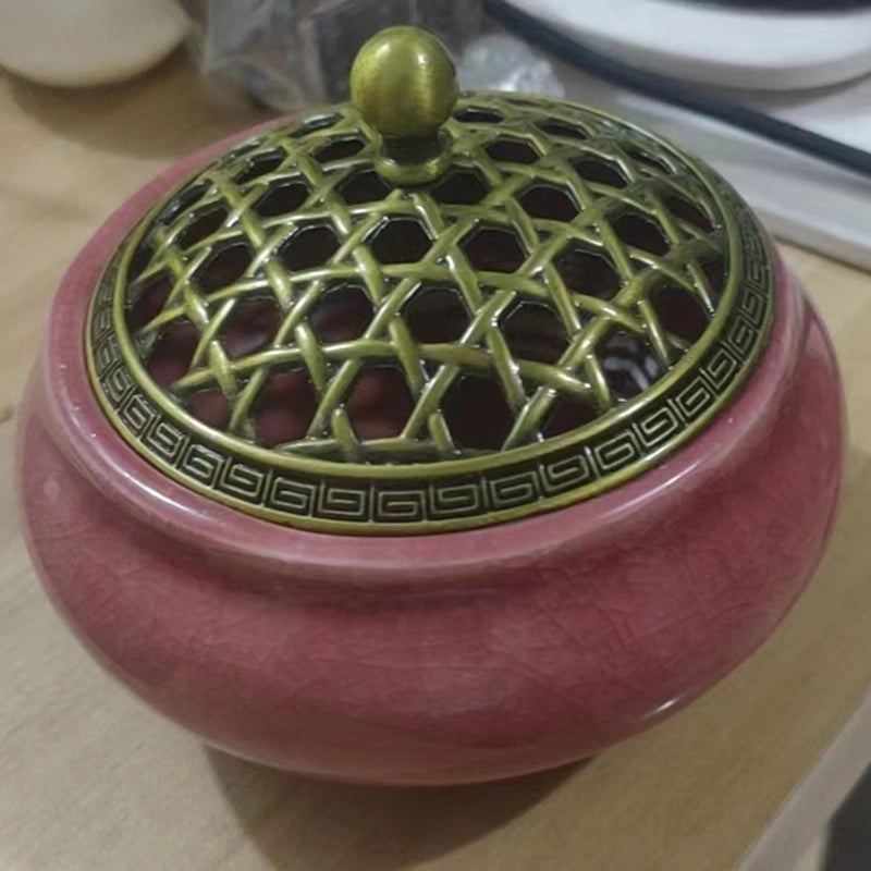 Ceramic Incense Burner Aromatherapy Plate Small Tower Temple Kiln Holder Home Decor|Home Decor & Aromatherapy Accessories