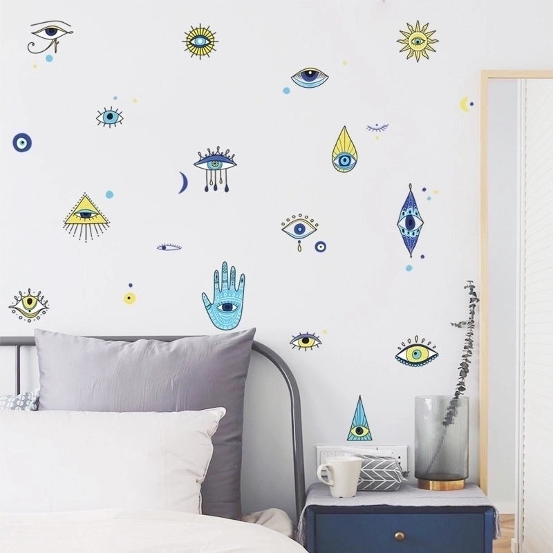 Trendy Painted Eye Wall Decals for Home Decor|Wall Stickers & Decals