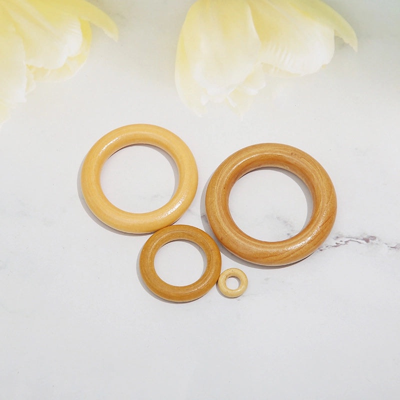 Lotus Wood Napkin Ring Wooden Bag Pendant Picnic Photo Prop Handmade Wooden Craft|Home Decor & Accessories