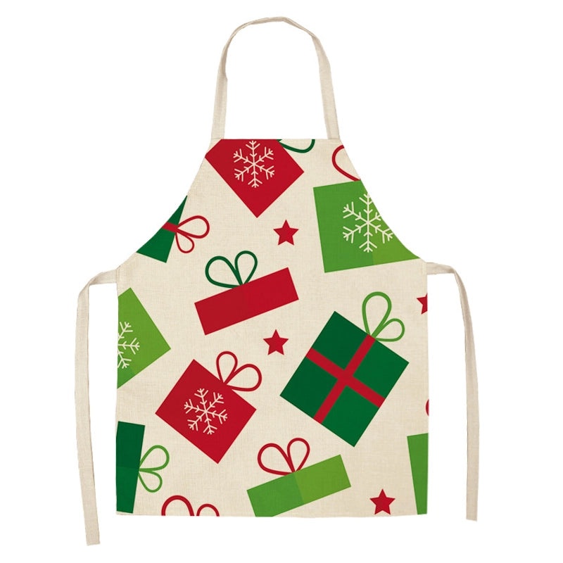 Holiday Themed Synthetic Fiber Apron with Text Design 1 Piece|Kitchen & Dining Accessories