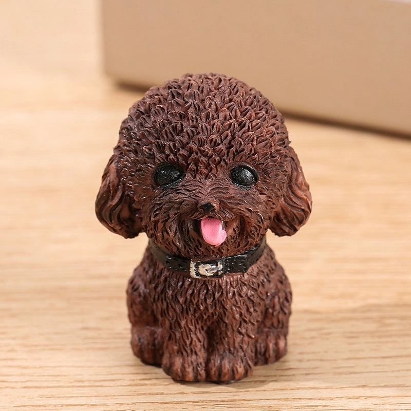 Colorful Puppy Micro Landscape Resin Figurine | Home & Garden Decorations