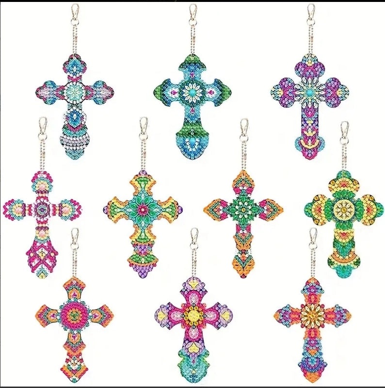 DIY Diamond Painting Keychain 1012 Pieces Variety Platform Explosions Design | Keychains & Accessories