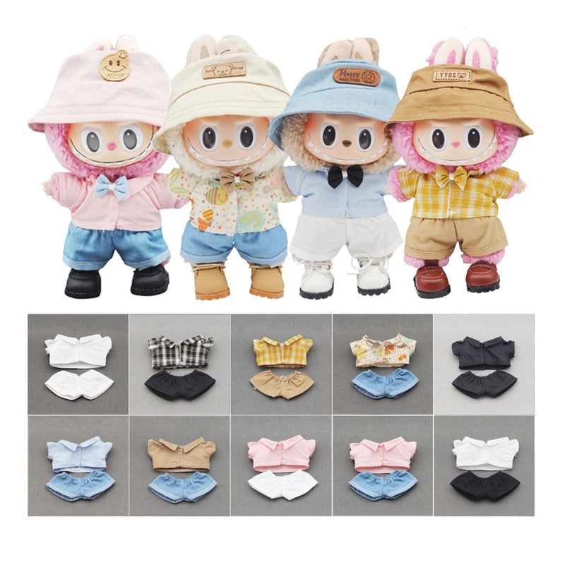 10CM Cotton EXO Doll Shirt and 17CM Doll Base Shirt with Shorts Set|Doll Clothes & Accessories