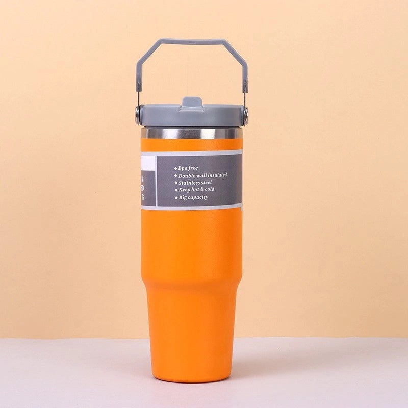 Solid Color 304/201 Stainless Steel Thermos Cup - Durable Casual Insulated Drinkware|Drinkware & Thermoses