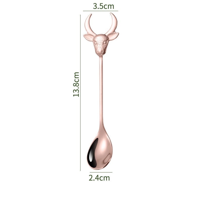 Cute Animal Design 304 Stainless Steel Spoon Single Piece|Kitchen Utensils