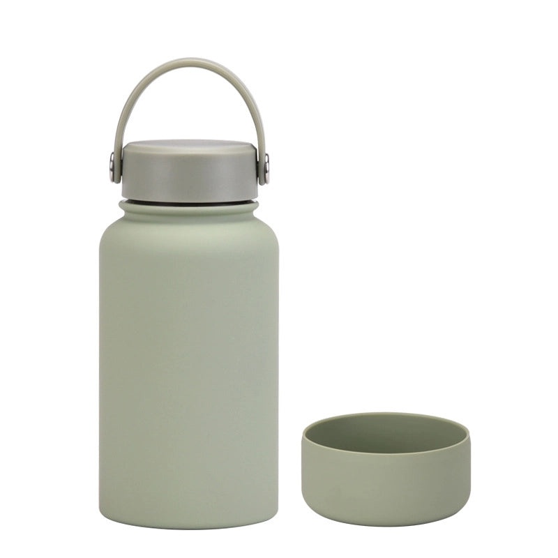 Stylish Solid Color Stainless Steel Water Bottle with Silicone Sleeve 1 Piece|Drinkware & Bottles