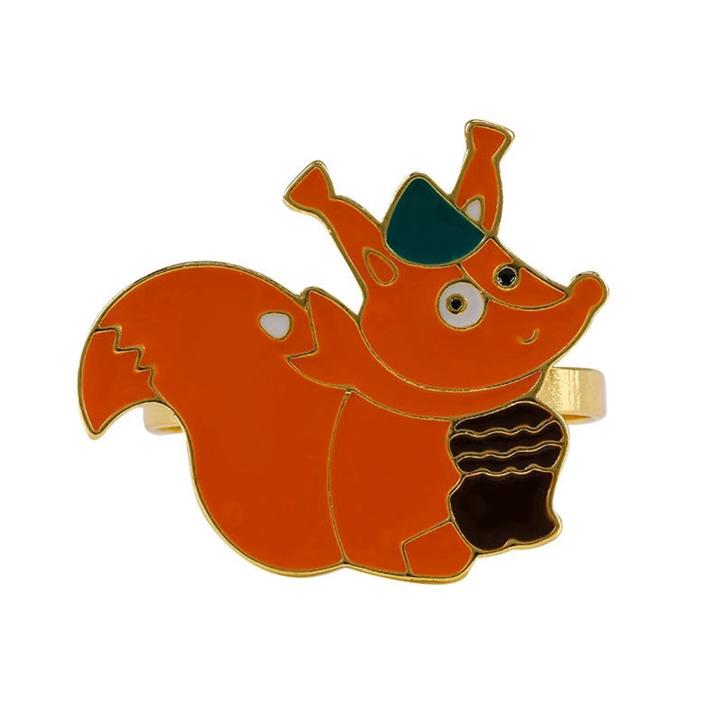 Halloween Animal Alloy Napkin Ring Casual Vacation Decor 1 Piece|Home & Kitchen Tableware Napkin Rings