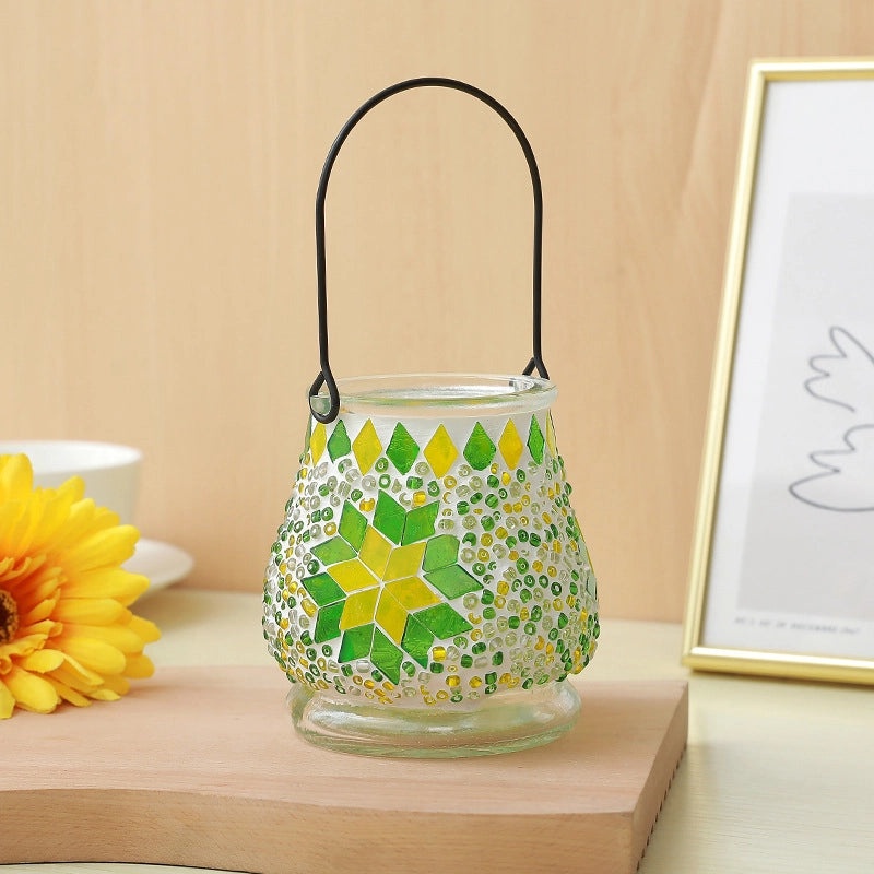 Handcrafted Painted Clay Geometric Glass Seed Beads | Handmade Jewelry Accessories