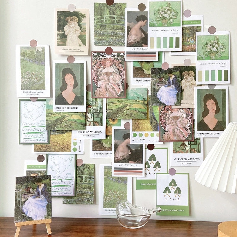 Vintage Style Oil Painting Landscape Paper Wall Decal | Home Decor