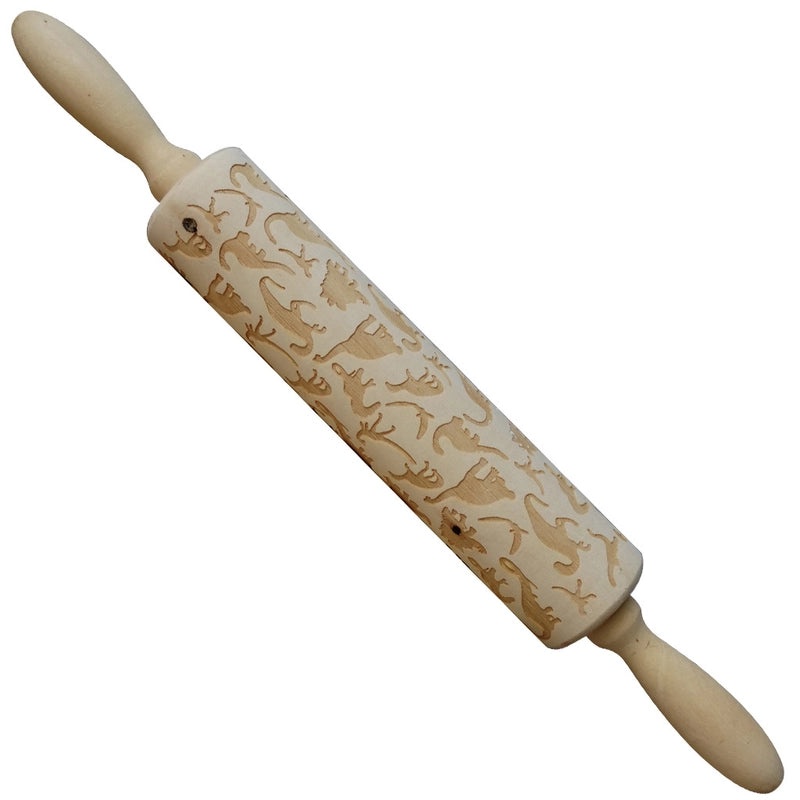 Christmas Elk Cartoon Rolling Pin Ethnic Style Theaceae Muhe | Kitchen Utensils & Baking Tools