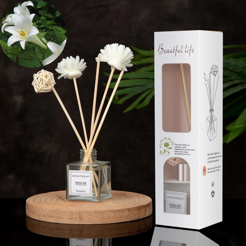 Minimalist Liquid Letter Rattan Home Scent Diffuser|Home Fragrance