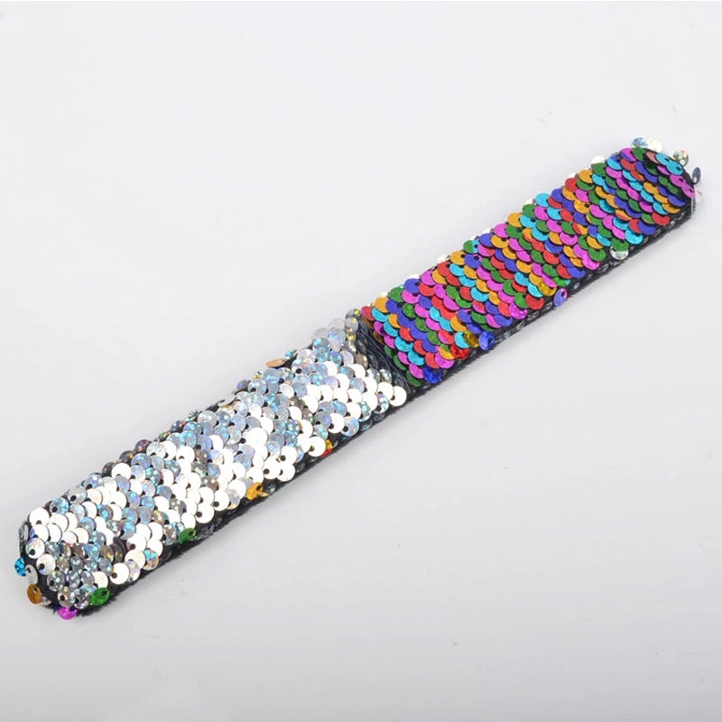 Color-Changing Mermaid Sequin Snap Ring Bracelet for Kids | Children's Toys & Birthday Gifts