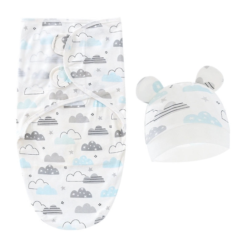 Newborn Baby Spring Sleeping Bag and Hat Set Soft Silkworm Fabric for Delivery Room 8304|Baby Clothing & Accessories