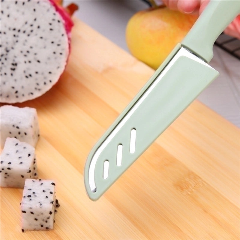 Minimalist Geometric Stainless Steel Cutter with Plastic Handle 1 Piece | Kitchen Tools & Gadgets