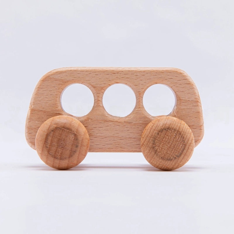 Walnut Wooden Mini Color Car Toy for Kids | Early Learning Building Blocks | Baby Educational Cart | Wooden Educational Toys|Building Toys