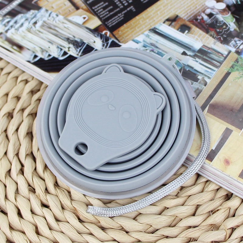 Adorable Pentagram Bear Design Stainless Steel Water Bottle with Silicone Sleeve | Drinkware & Water Bottles