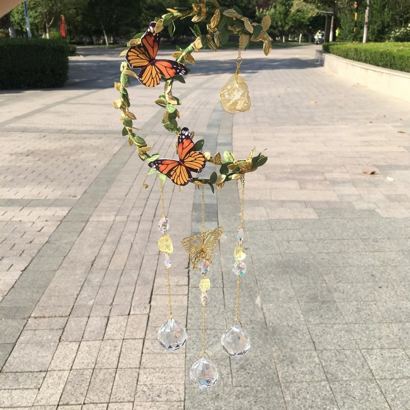 Moonlit Pastoral Crystal Wind Chime | Outdoor Decor