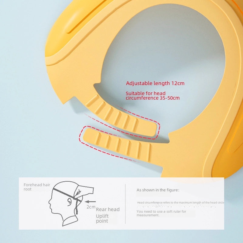 Kids Silicone Shampoo Cap Waterproof Baby Shower Hat with Cartoon Design Ear and Eye Protection|Baby Bath Accessories