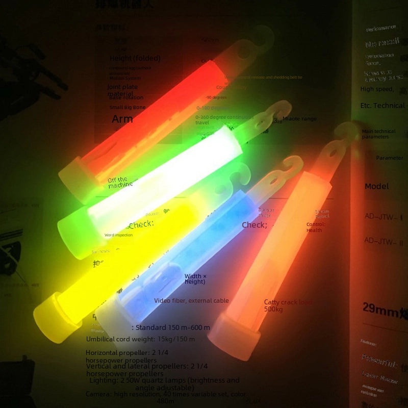4-inch 6-angle Glow Stick with Hook for Emergency and Military Use | Outdoor & Tactical Gear