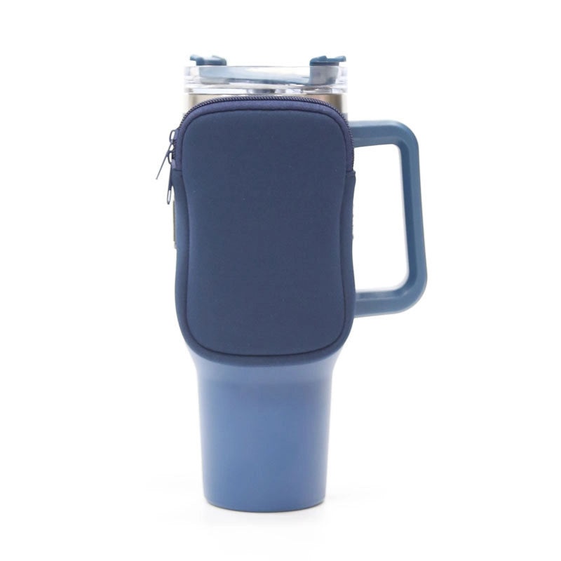 Neoprene 40oz Ice Bully Cup Cover with Coin Purse, Non-slip Elastic Thermos Protector | Drinkware Accessories