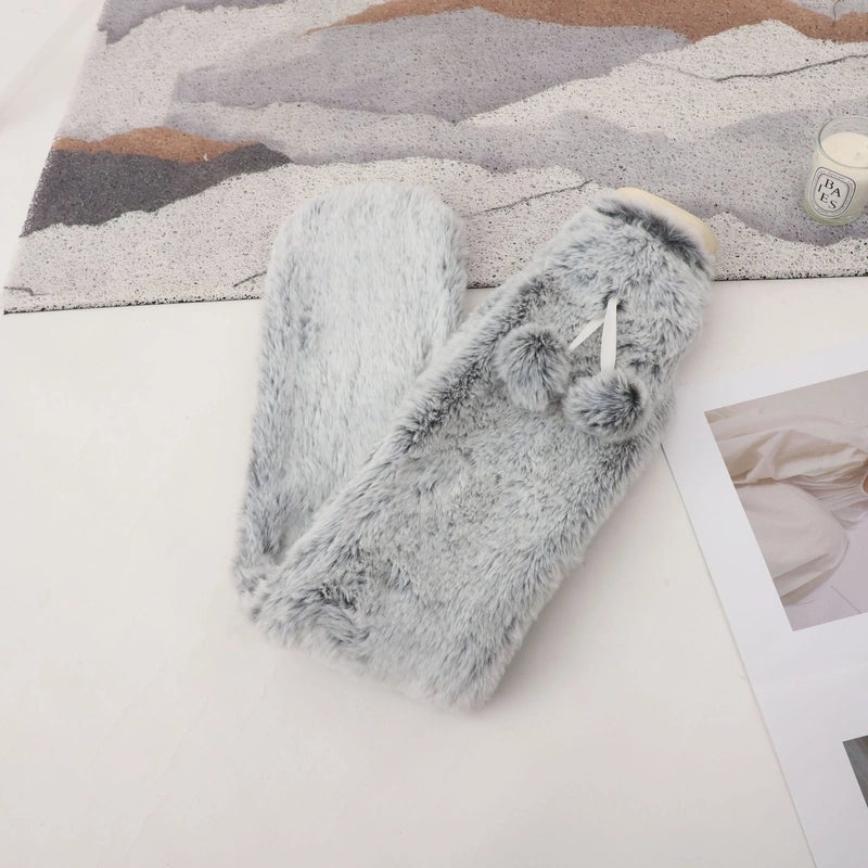 Cartoon Plush Hot Water Bag UK Christmas Hand Warmer Soft Long Water Filling Hot Water Bottle|Home & Living