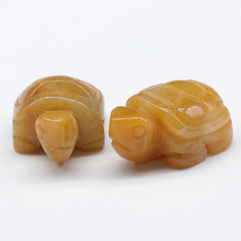 Adorable Tortoise Agate Tiger Eye Opal Decorative Figurines|Home Decor & Collectibles