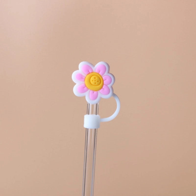 10mm Glass Straw Dust Cover Stainless Steel Cap for Large Diameter Straws Milk Tea Accessories|Drinkware Accessories