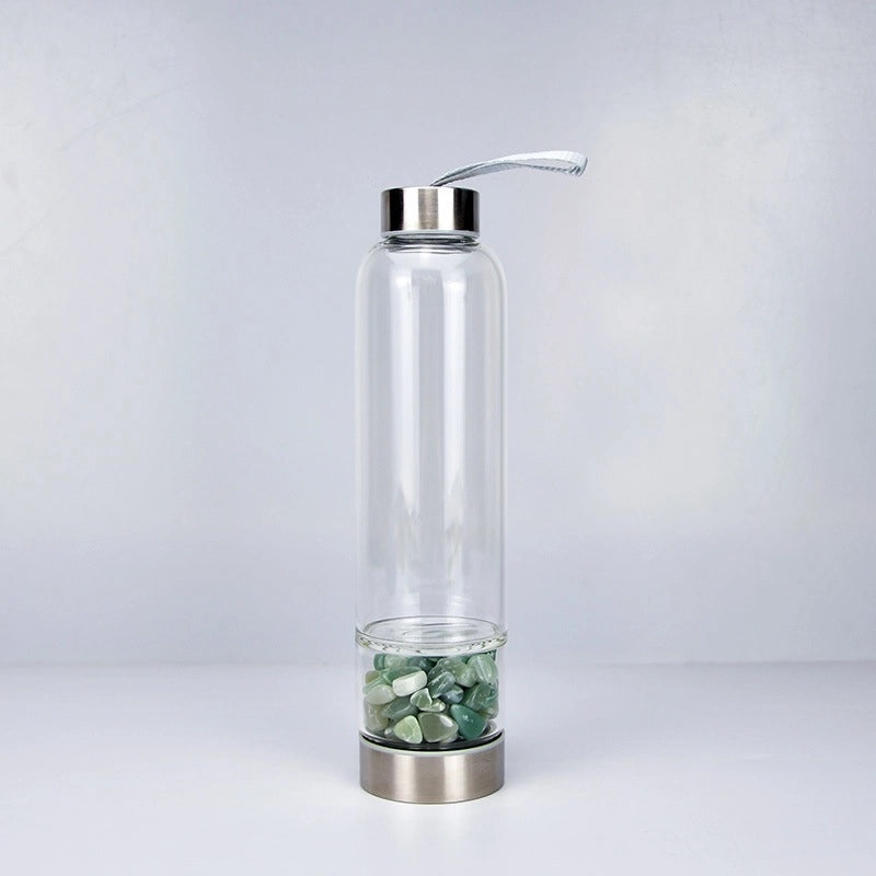 Vintage Single Glass Water Bottle Solid Color | Home & Kitchen Accessories