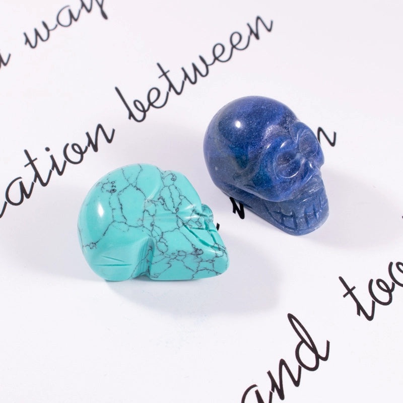 5-Piece Halloween Minimalist Skull Gem Obsidian Artificial Decorations|Home Decor