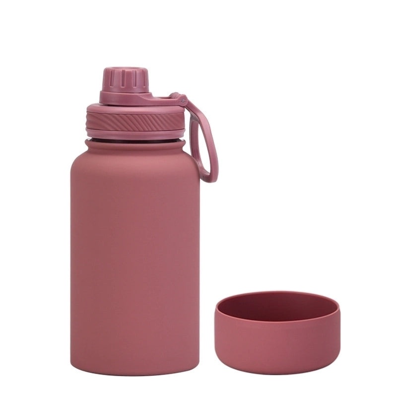 Stylish Solid Color Stainless Steel Water Bottle with Silicone Sleeve 1 Piece|Drinkware & Bottles