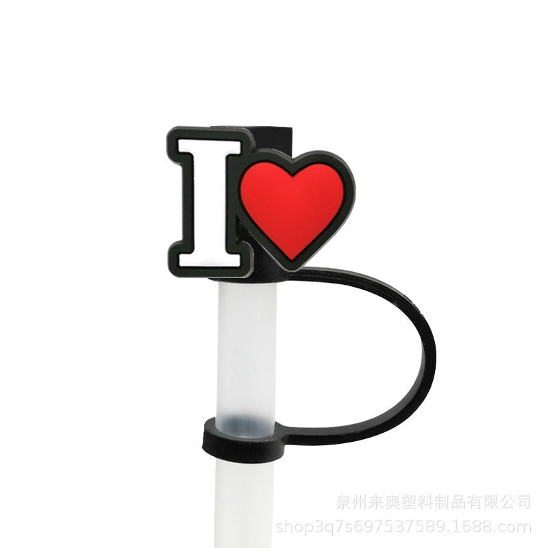 Cartoon Silicone Straw Caps for 8-10mm Straws | Personalized Drink Accessories