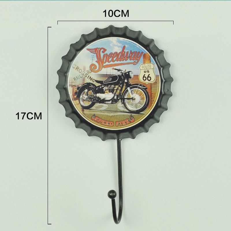 Vintage Beer Cap Letter Motorcycle Metal Iron Pendant Wall Decor|Wall Art