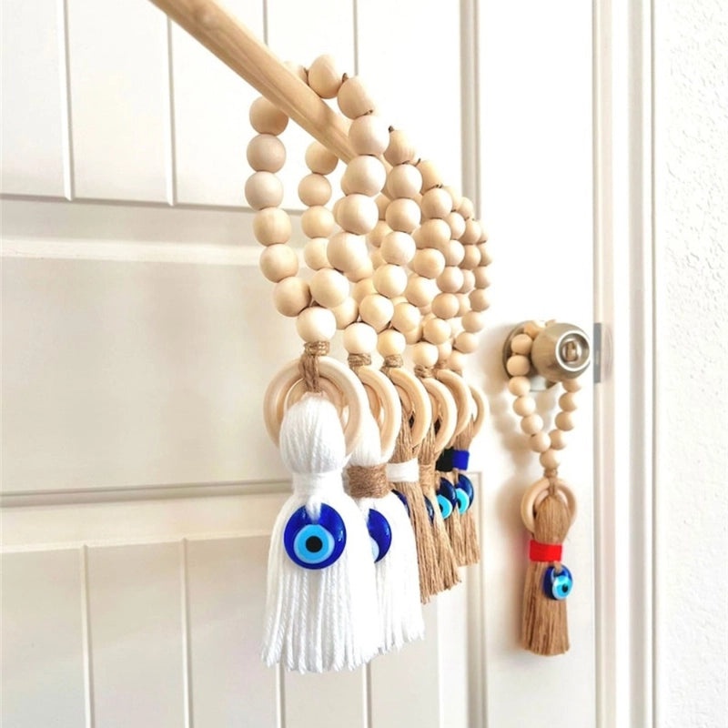 Bohemian Tassel Eye Wooden Pendant Wall Hanging|Home Decor & Wall Art