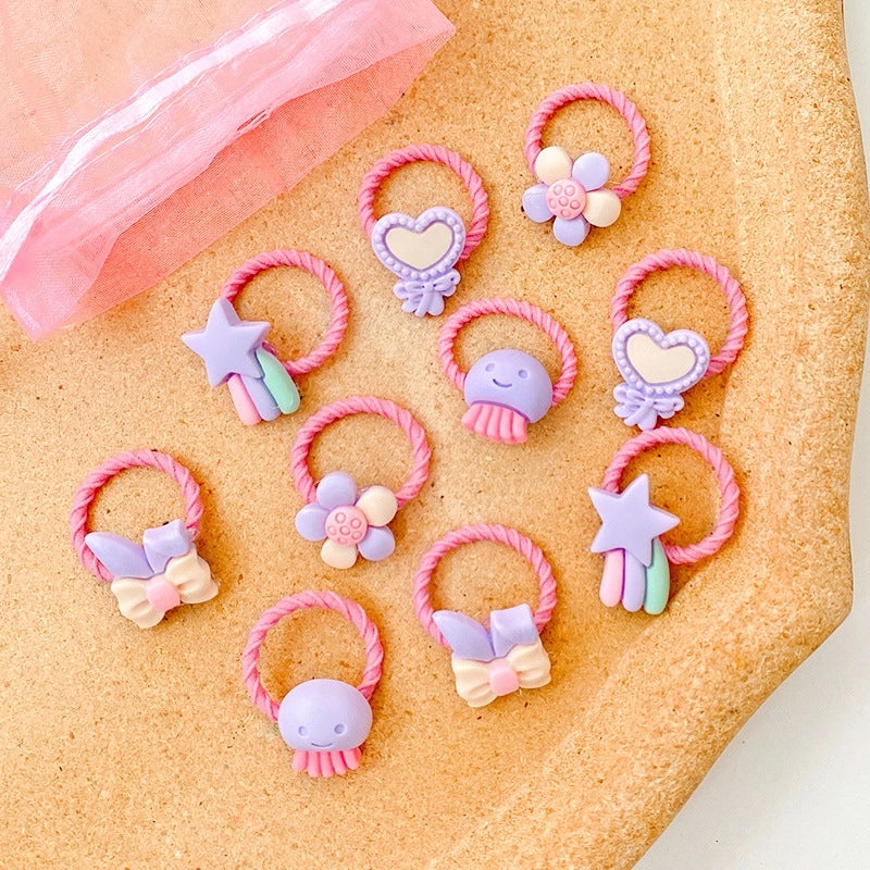 Gentle Baby Hair Bands, Soft Rubber Hair Ties for Kids, Non-Damaging Korean Style Hair Accessories|Childrens Hair Accessories