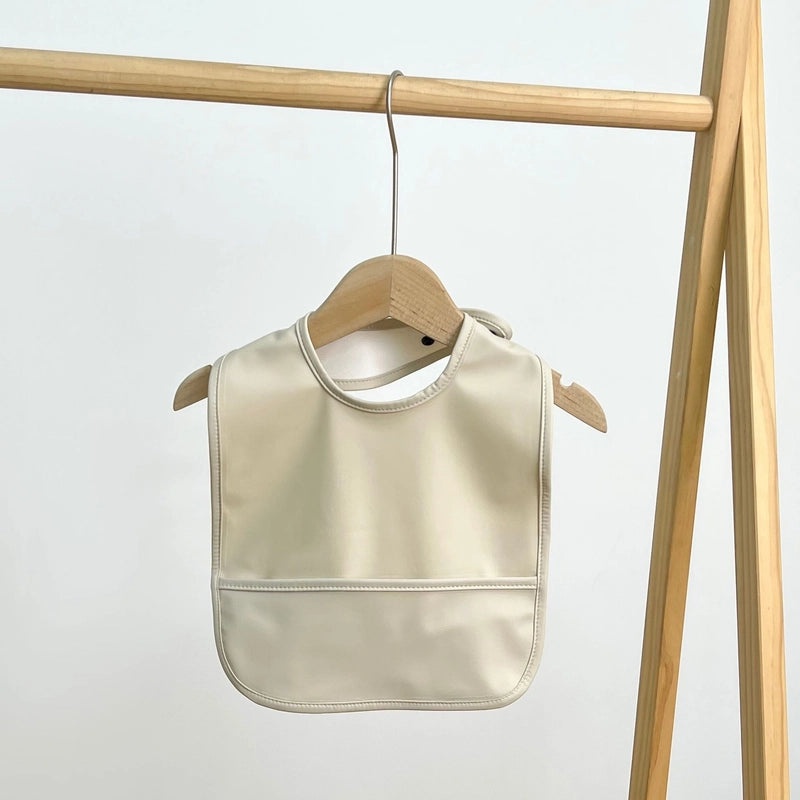 Waterproof Baby Bib with Cartoon Print Sleeveless PU Spit Bag Soft Infant Feeding Accessory|Baby Accessories