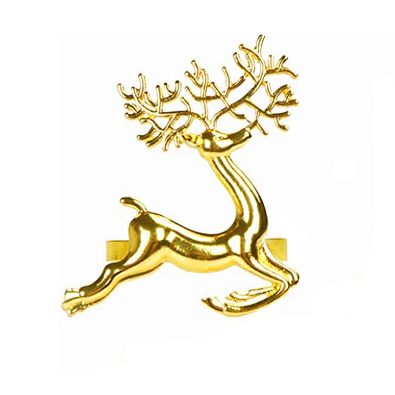 Christmas Cartoon Santa Claus Alloy Napkin Ring Casual Elegant Holiday Table Decor | Holiday Tableware