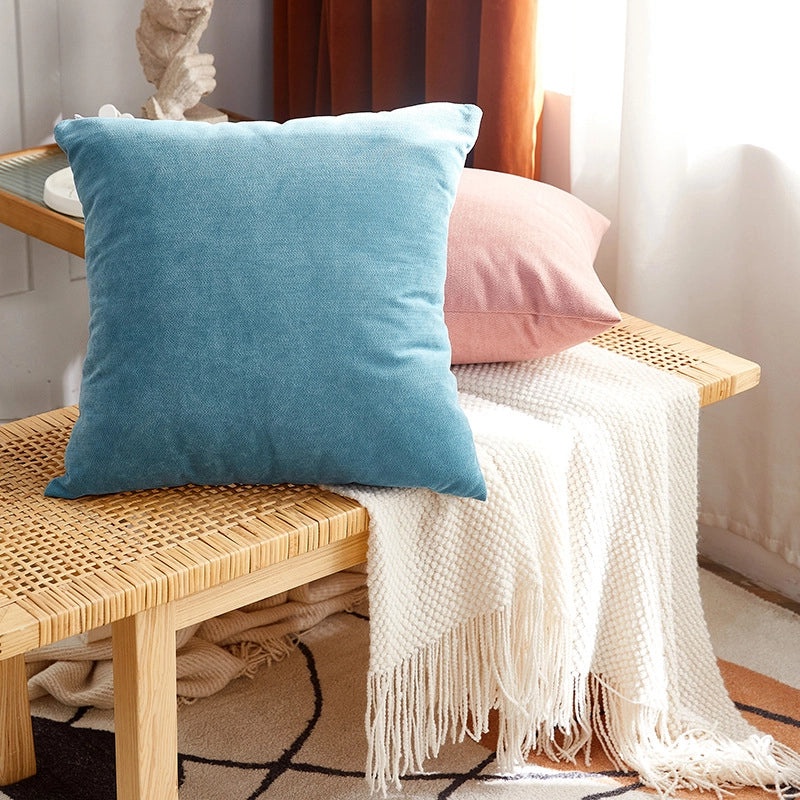 Nordic Minimalist Solid Color Sofa Cushion Pillow Large Backrest Waist Support for Living Room Bedroom Office|Home Decor Pillow