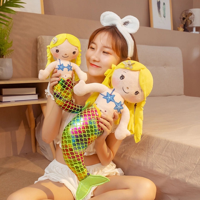 Adorable Mermaid Princess Plush Doll Sleeping Pillow for Kids Gift | Kids Bedding & Decor