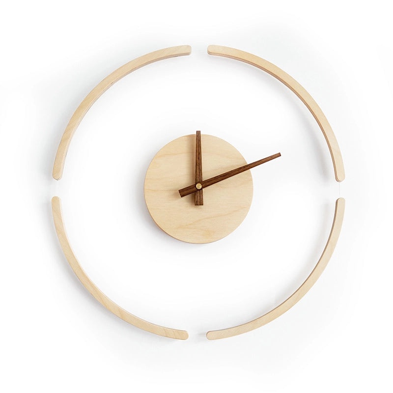 Transparent Hanging Wall Clock Nordic Style Simple Wooden Design|Home Decor Wall Clock